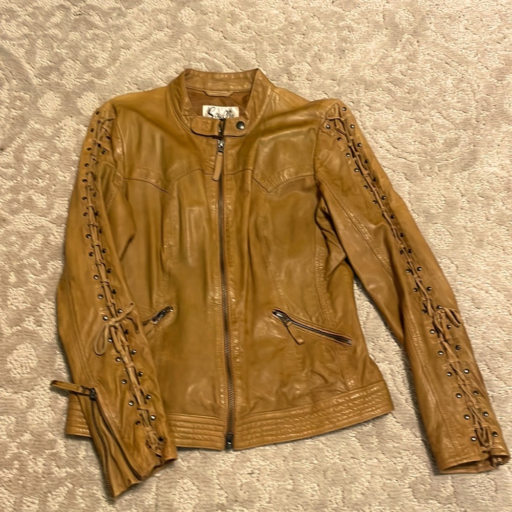 Women’s Scully leather bomber jacket